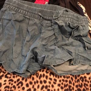 Jean material shorts